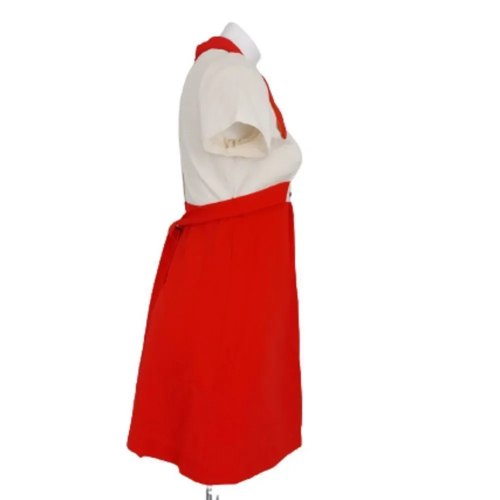 Vintage 1960s 1970s Pointed Dagger Collar Empire Waist Babydoll Dress - Picture 6 of 15